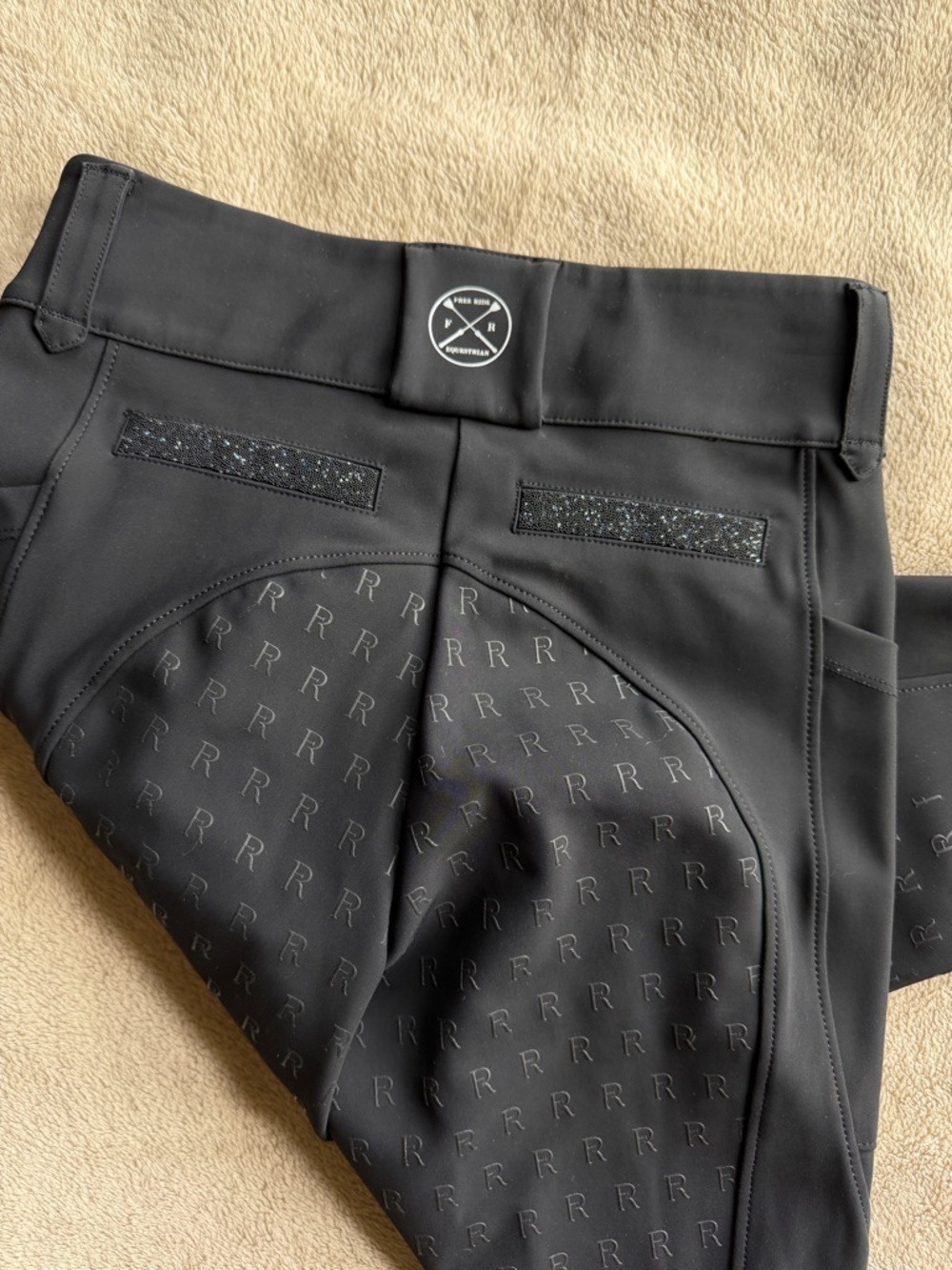 Free ride pro equestrian Black full Grip Breeches 24